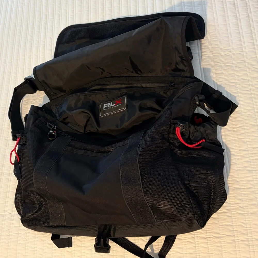 Black and Gray Messenger Bag for Men